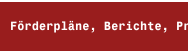 Förderpläne, Berichte, Präsentationen